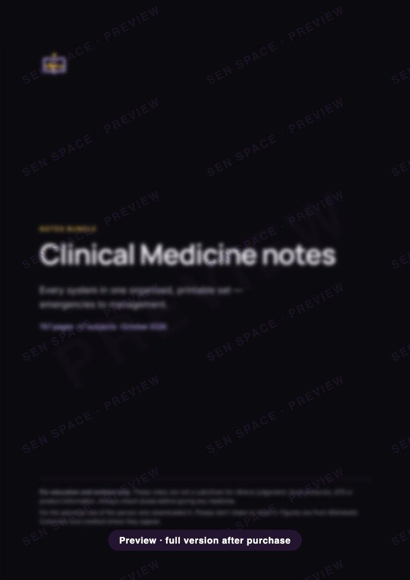 Clinical Medicine notes bundle preview 2