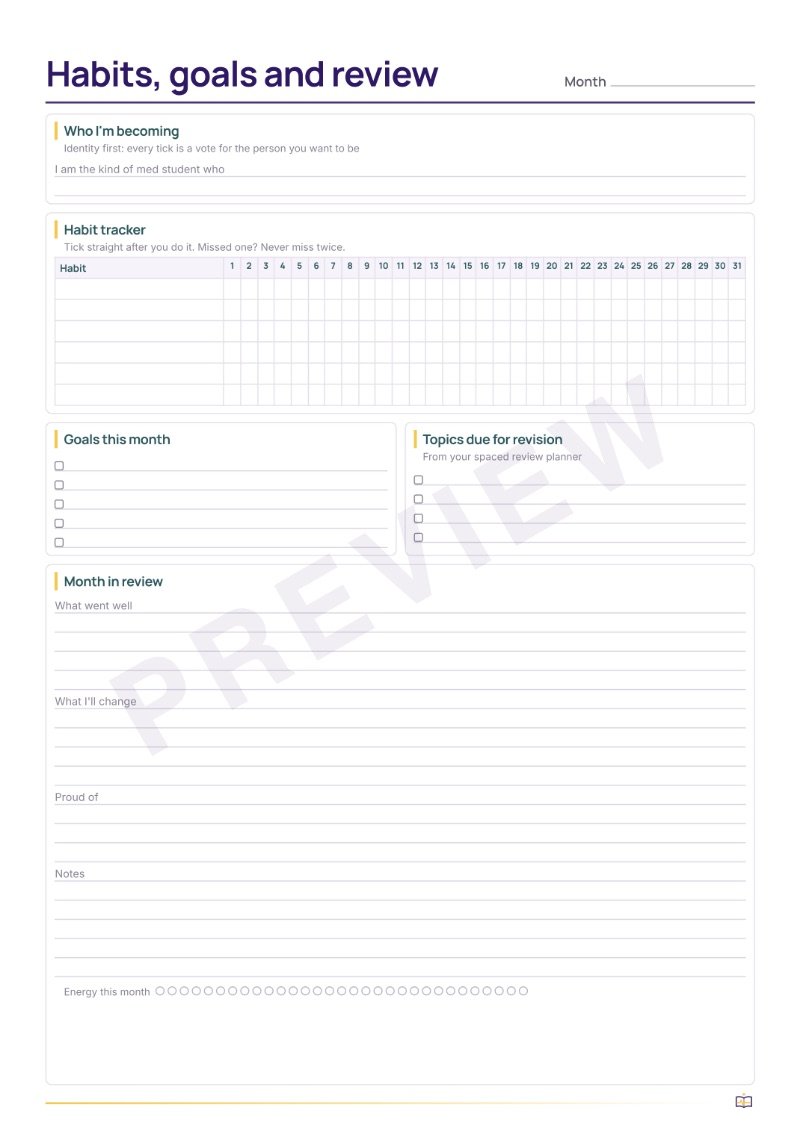 Monthly planner preview 3