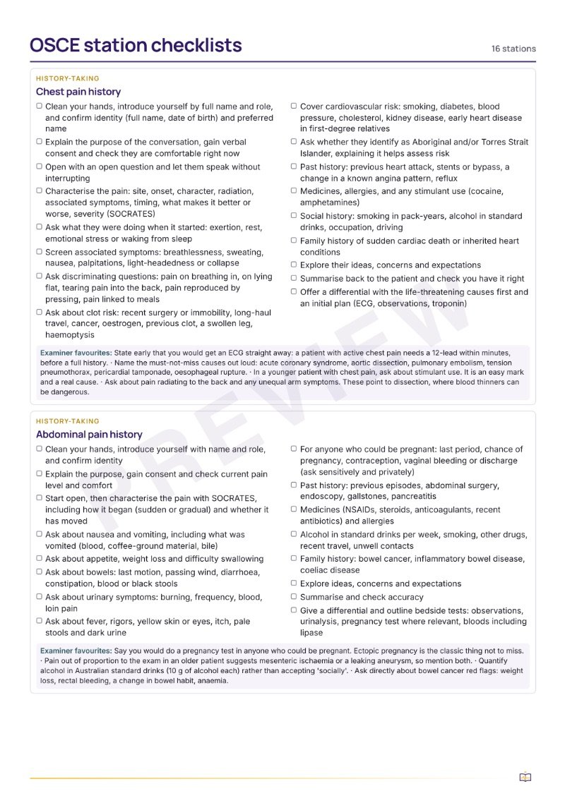 OSCE station checklists preview 2