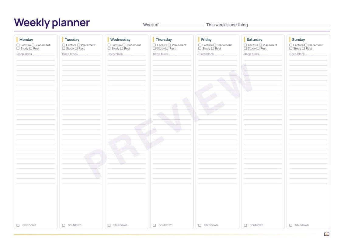 Weekly planner preview 2